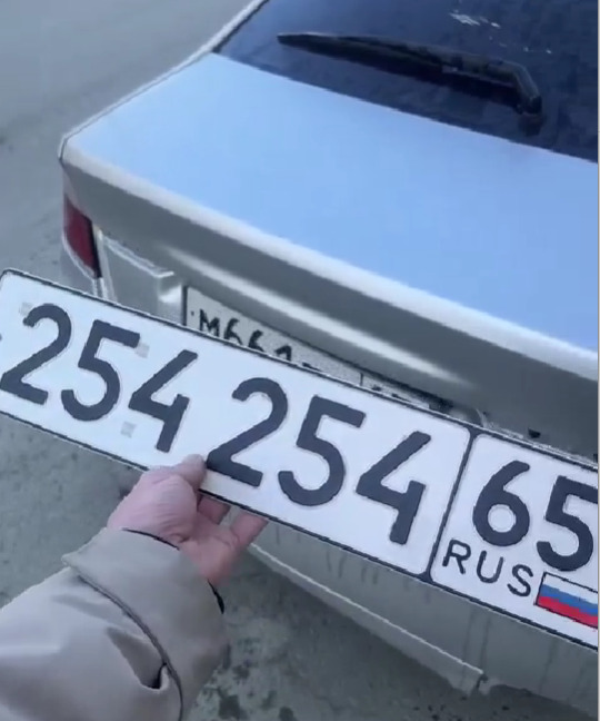 Подменный номер 254-254 65RUS